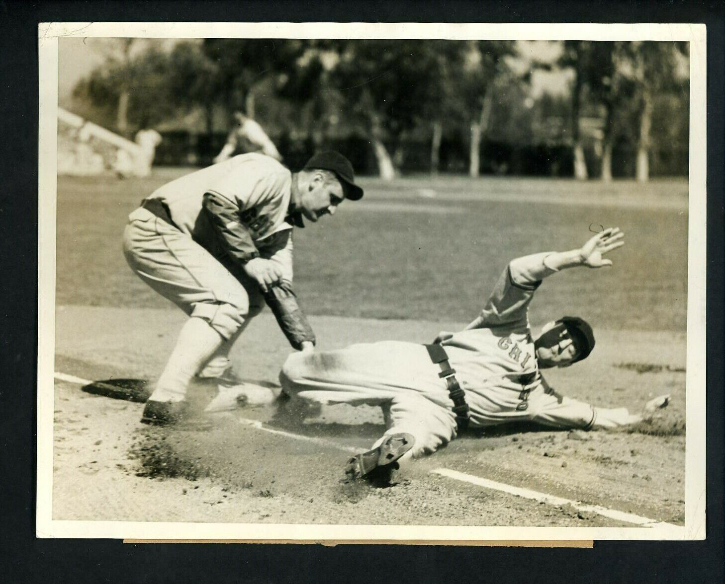 Zeke Bonura & Jocko Conlan 1935 Type 1 Press Photo Poster painting Chicago White Sox