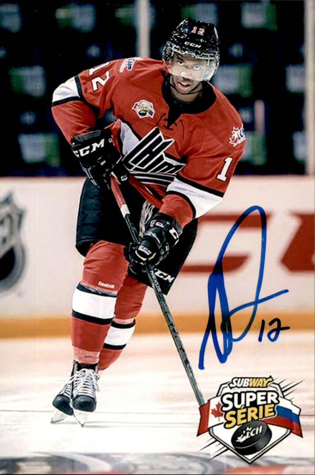 Anthony Duclair SIGNED 4x6 Photo Poster painting CHICAGO BLACKHAWKS / SUBWAY SUPER SERIES #2