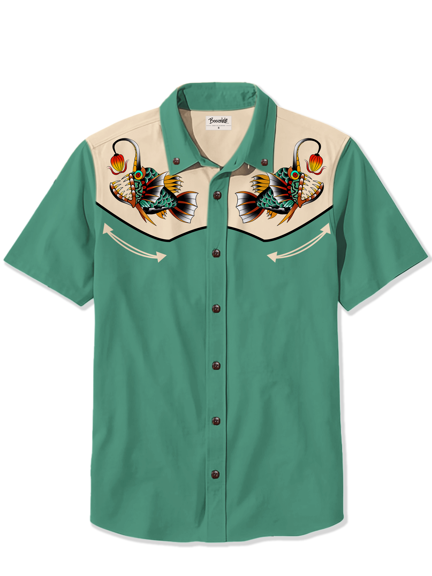 Vintage Monkfish Tattoo - 100% Cotton Shirt