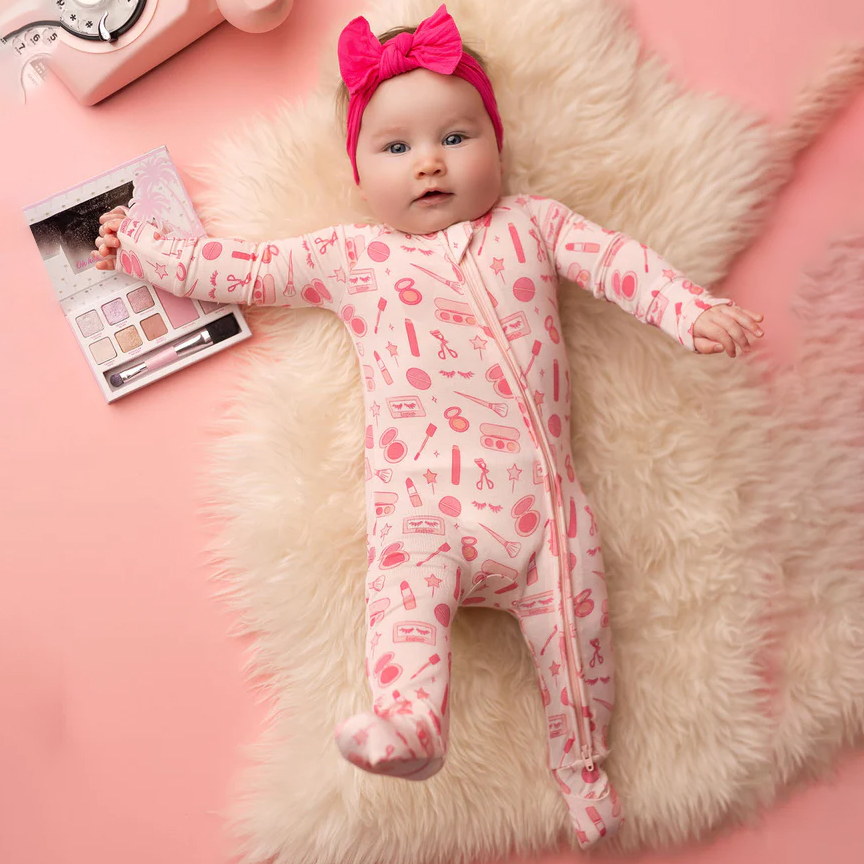 Baby Long Sleeve Jumpsuit – Embossed Jacquard Fabric for a Luxe Look