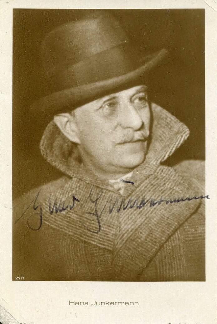 Hans Junkermann autograph German silent film actor signed vintage Photo Poster painting