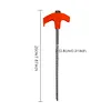 8Pcs Screw-in Tent Stakes with Hex Socket Heavy Duty Pegs for Outdoor Camping