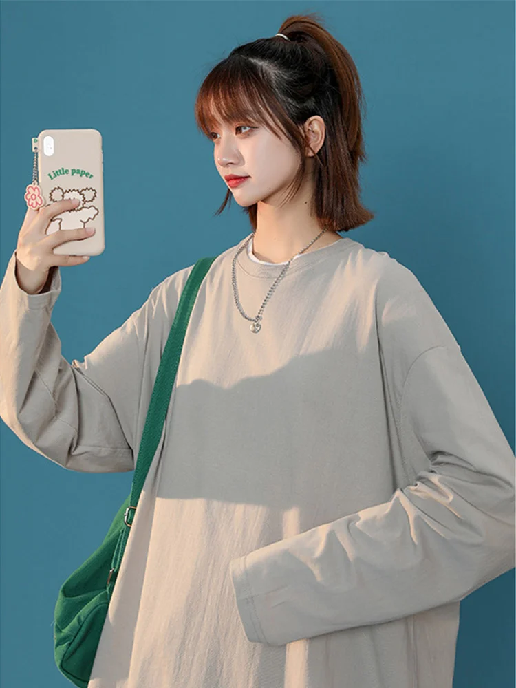 2023 Autumn Long sleeve T-Shirt Women Basic Tee Shirt T Shirt Women's Casual O-neck Women swert