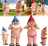 A Lovely Gift For Peeing  Naughty Garden Gnome Set (2 PCS Couples)