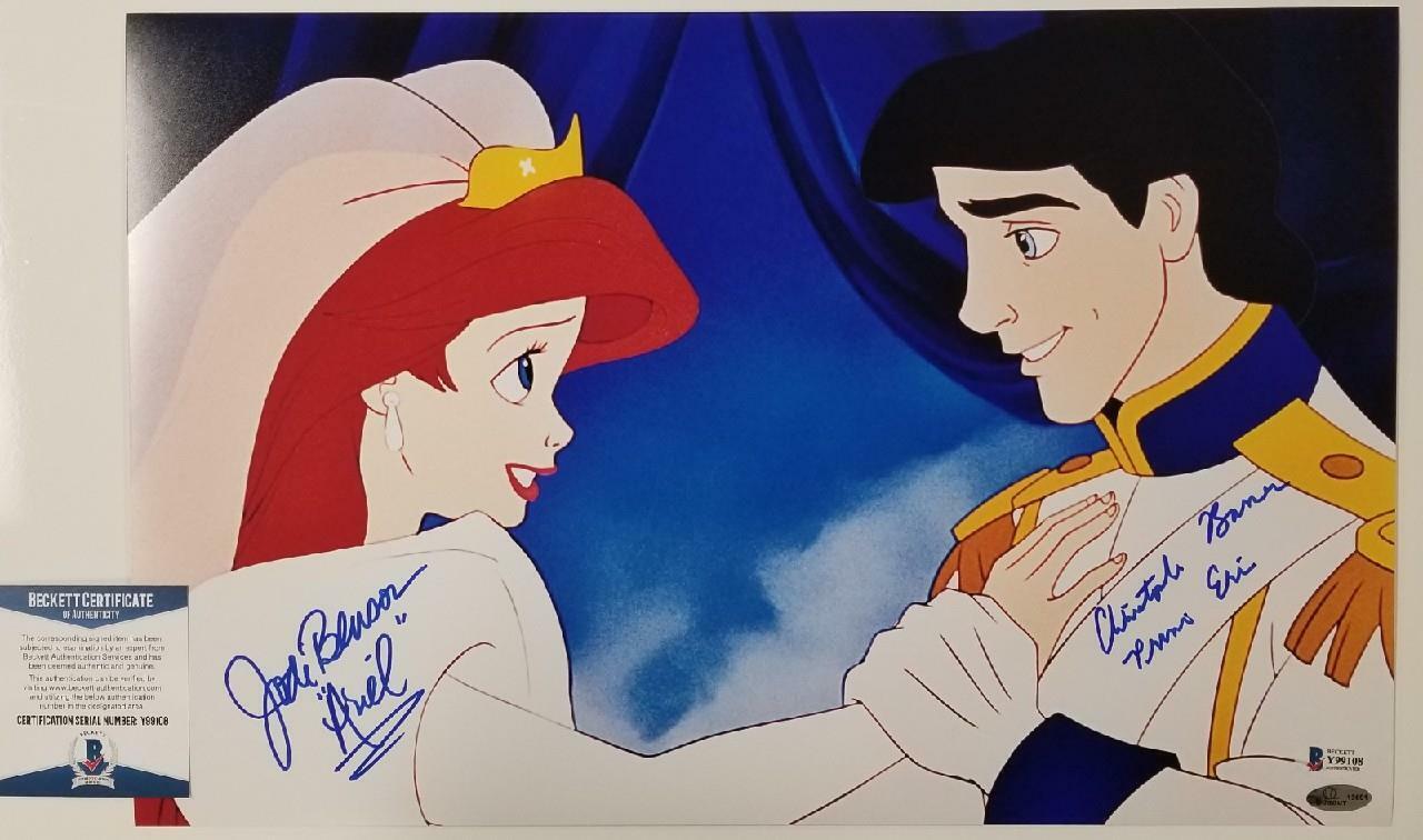 Jodi Benson & Christopher Barnes signed Little Mermaid 11x17 Photo Poster painting 2 ~ BAS COA