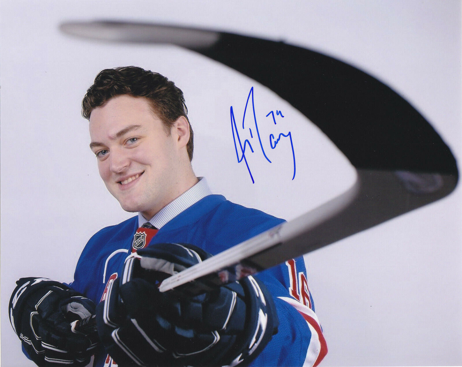 SEAN DAY SIGNED AUTOGRAPHED NEW YORK RANGERS DRAFT DAY 8X10 Photo Poster painting