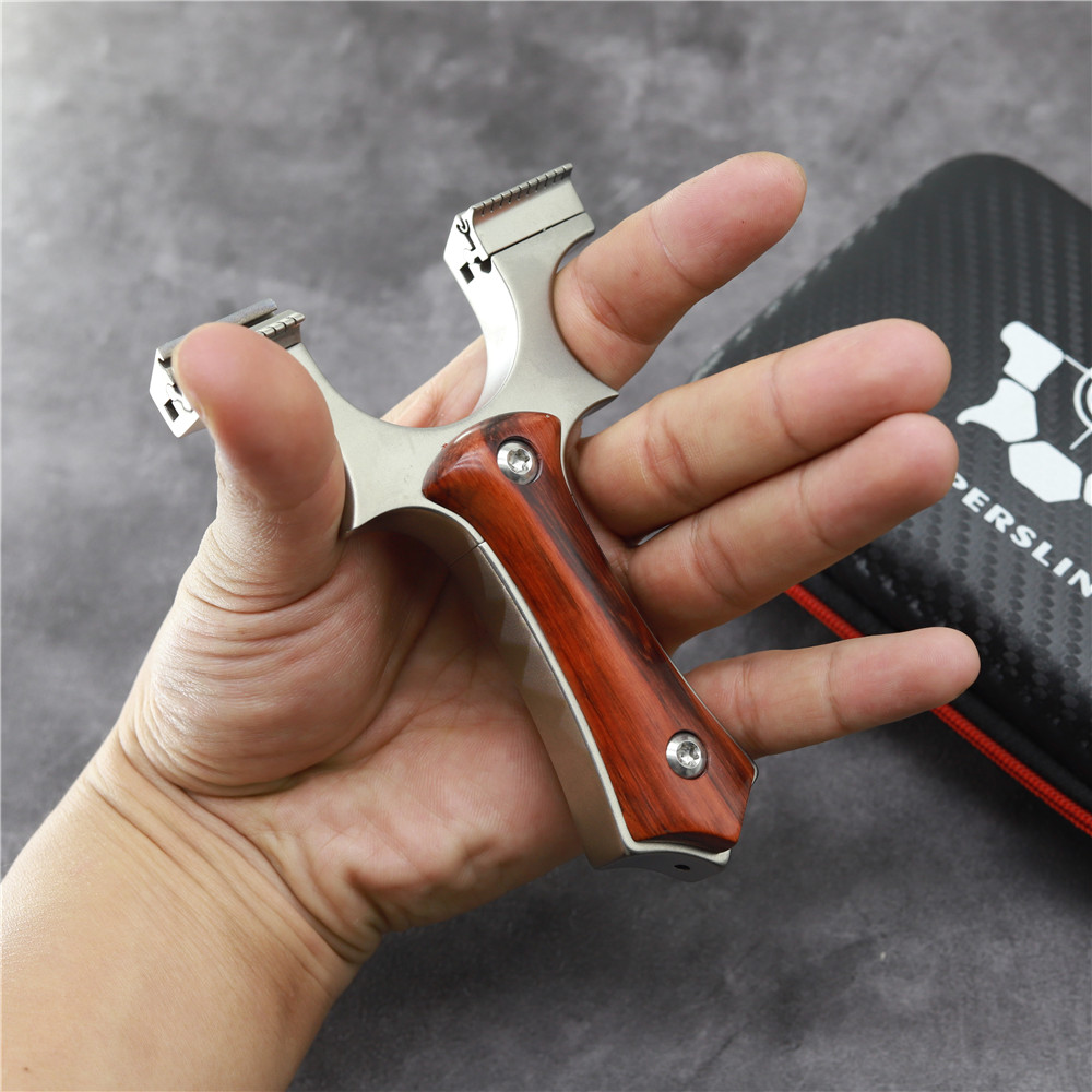 Snipersling Slingshots SMaverick Titanium Slingshot With Latest None