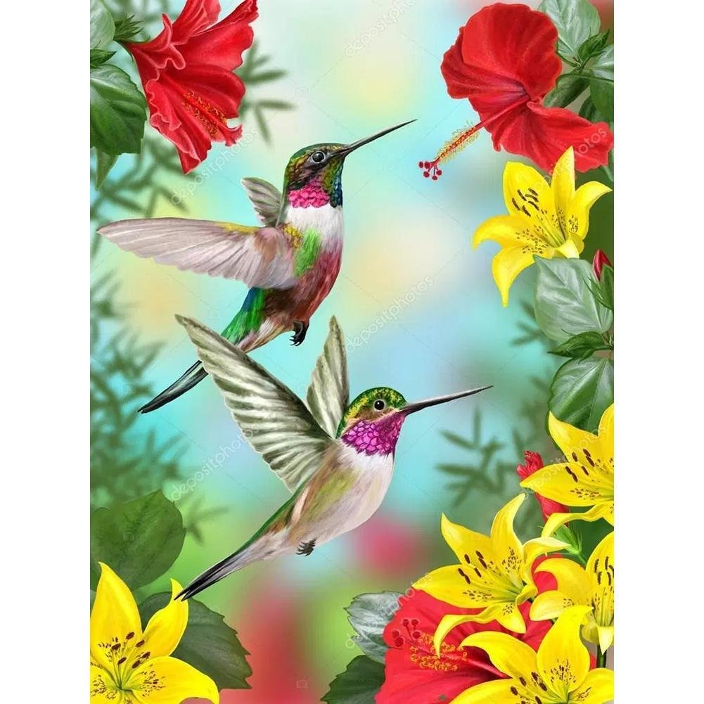 Full Round Diamond Painting Hummingbird (40*30cm)