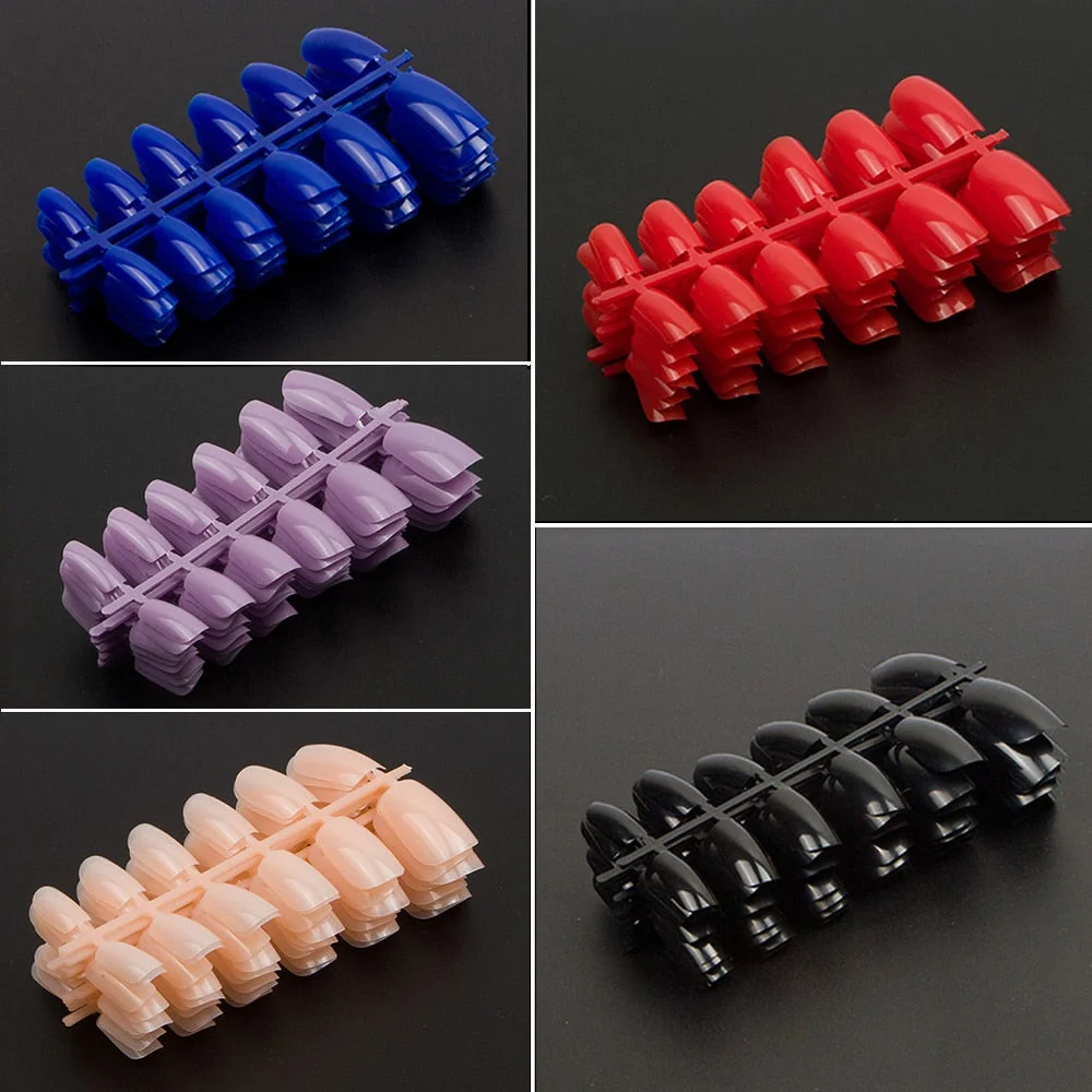 600pcs/pack Full Cover Acrylic Nail Tips Square Shape False Nail Tips 10 Sizes Short Faux Ongles Fake Nails For Nail Art Designs-Nail Inspo