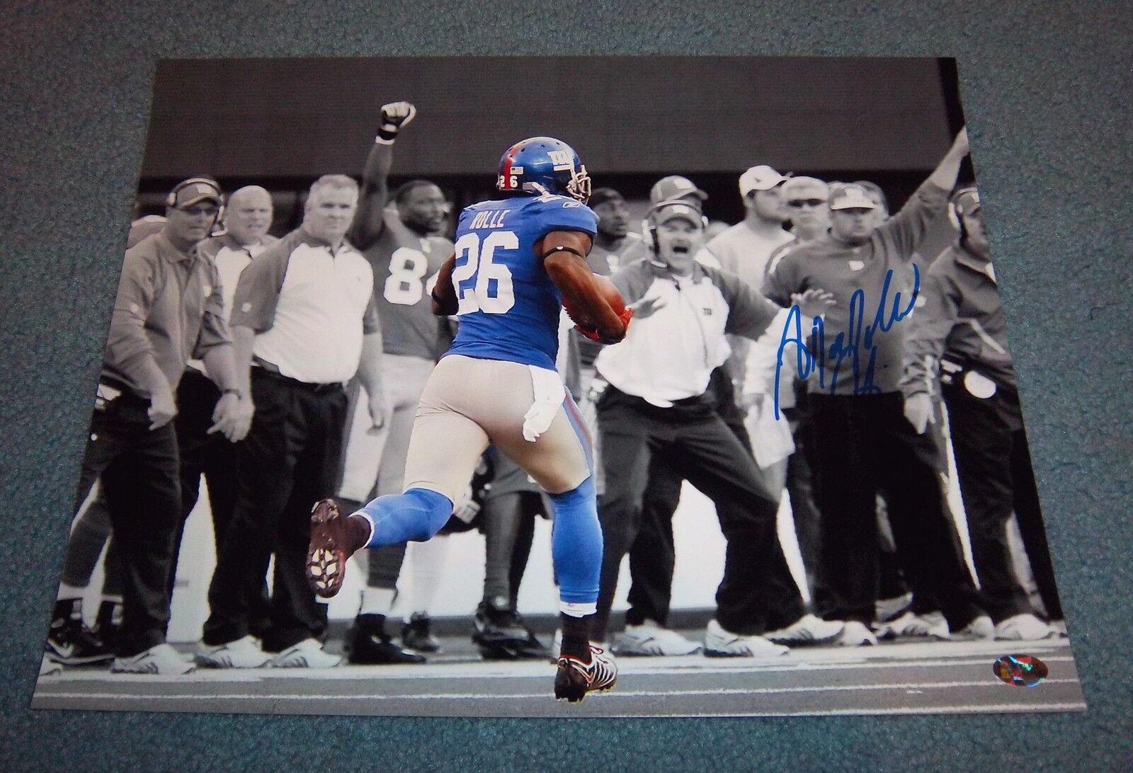 NY Giants Antrel Rolle Signed Autographed 11x14 Photo Poster painting Super Bowl Champs Miami B