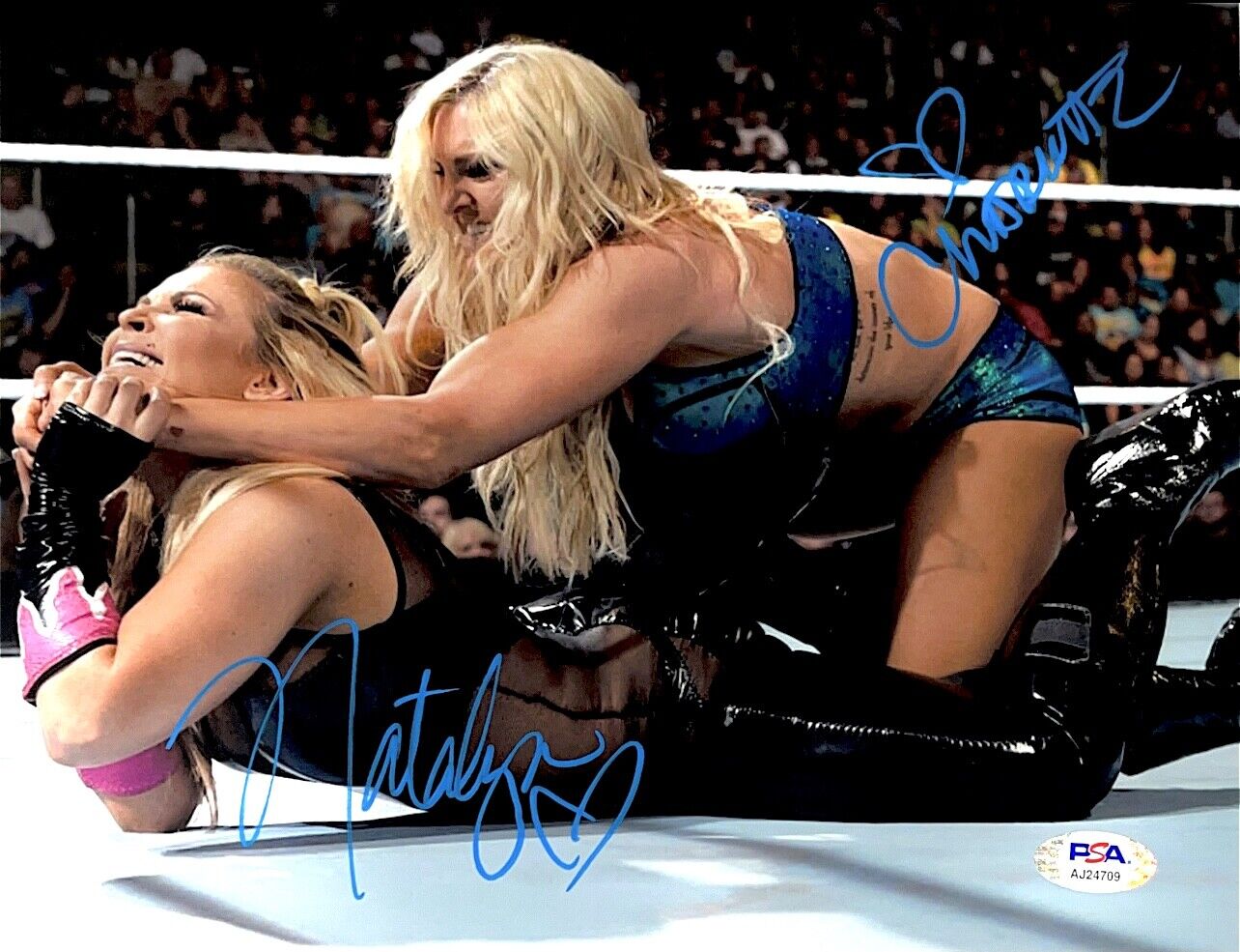 WWE CHARLOTTE AND NATALYA HAND SIGNED AUTOGRAPHED 8X10 Photo Poster painting WITH PSA DNA COA 3