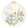 【Limited Stock Sale】Flowers-DIY Embroidery Kit with Pattern Cotton Threads Needles Hoop 30*30cm/11.8*11.8in tapestrymarket