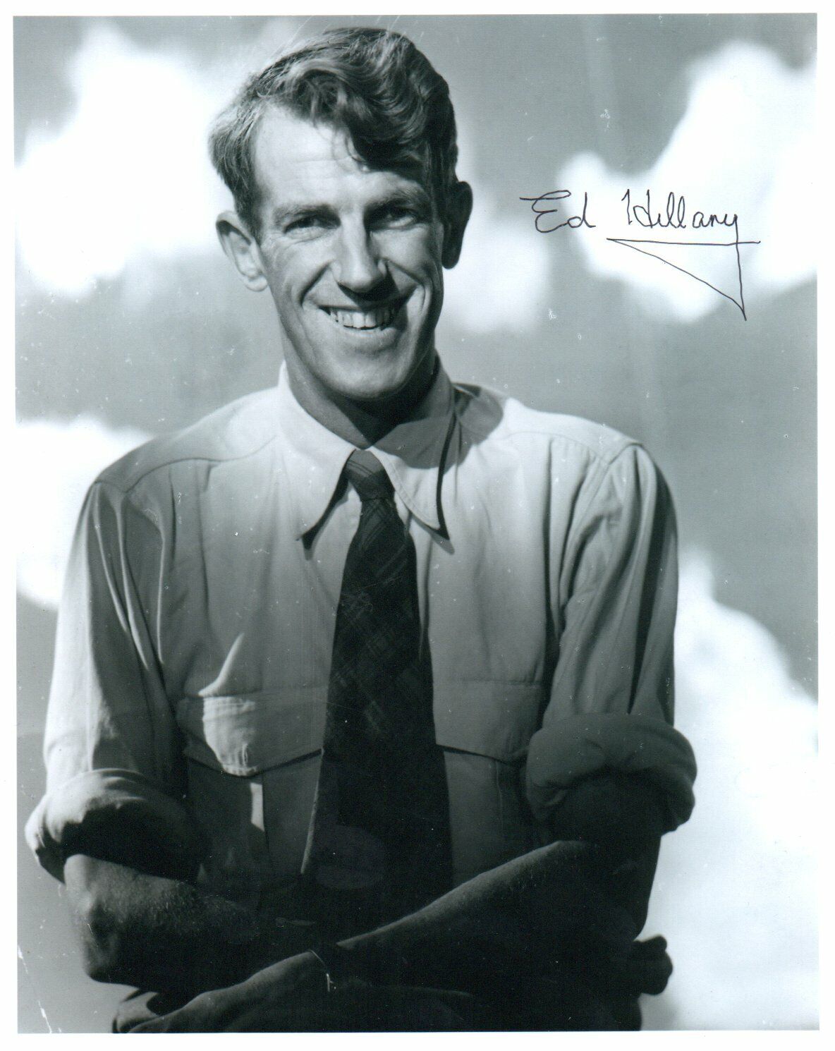 Genuine Hand Signed Edmund Hillary 10-8 Photo Poster painting Autograph