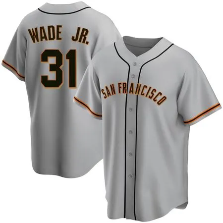 Men's San Francisco Giants #31 LaMonte Wade Jr.  Gray Road Replica Team Jersey