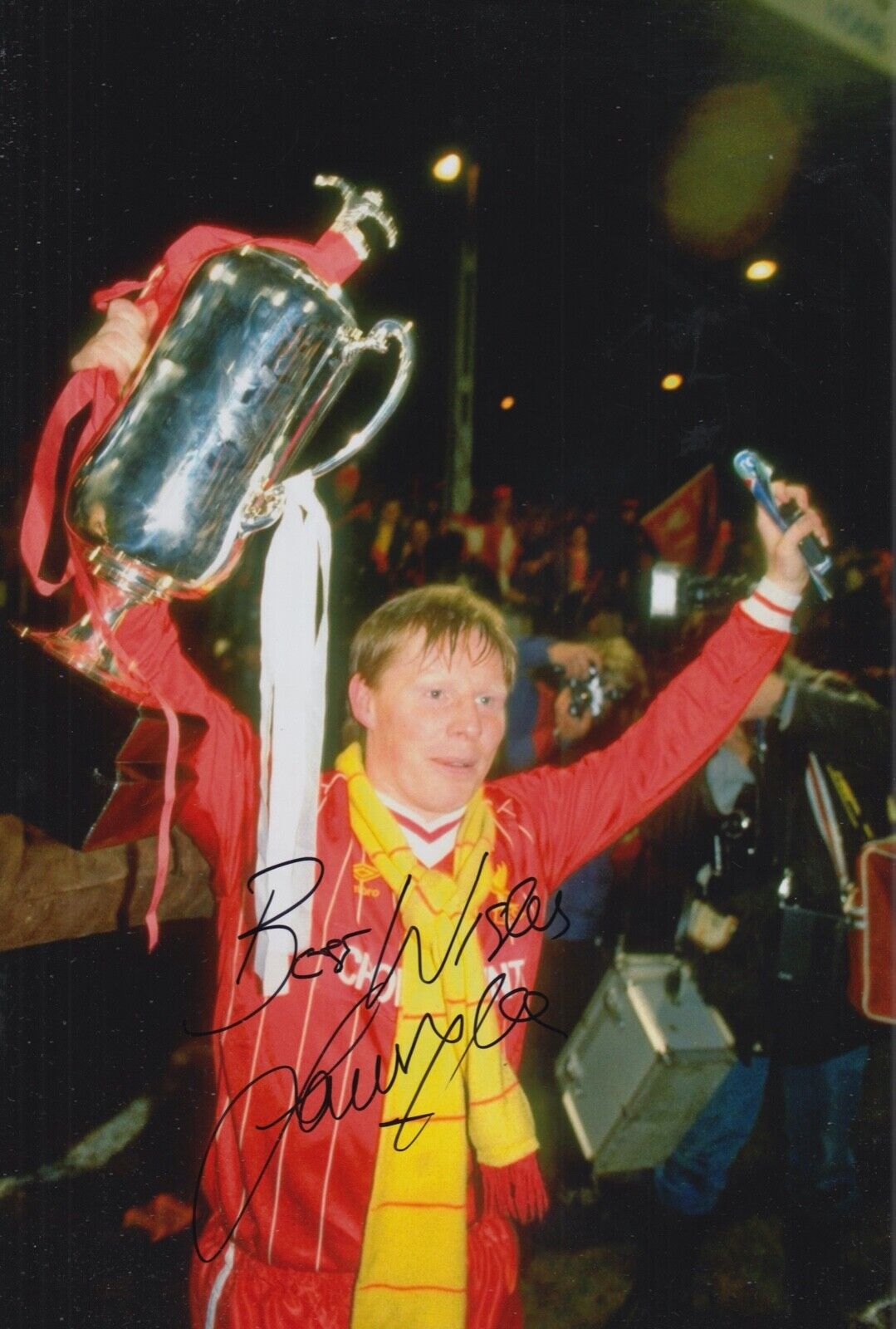 SAMMY LEE HAND SIGNED 12X8 Photo Poster painting LIVERPOOL FOOTBALL AUTOGRAPH 7