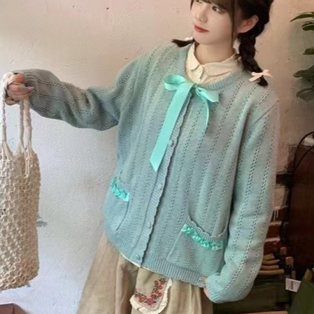 Chicfifth Sweater Women Winter Long Sleeve High Quality Autumn Vintage Top Knitted Cardigan