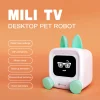 MILI TV Ipstube Clock Robot Bluetooth Speaker Desktop Weather Clock Ornaments Bitcoin Electronic Pet