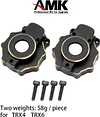 AMK Brass Axle Case Rear Diff Housing, LCG Brass Counter Weight Axle Housing for 1/10 RC Crawler Car TRX4 TRX6 Upgrade Parts