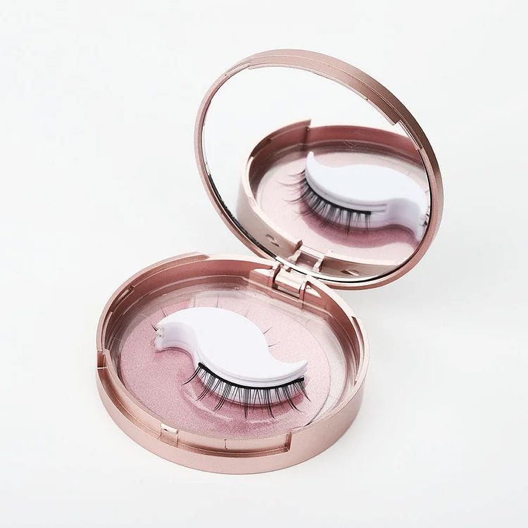 Self Adhesive Strip False Eyelashes | No Glue Silk Lashes | Acrylic Box Packaging | 0.07mm Handmade