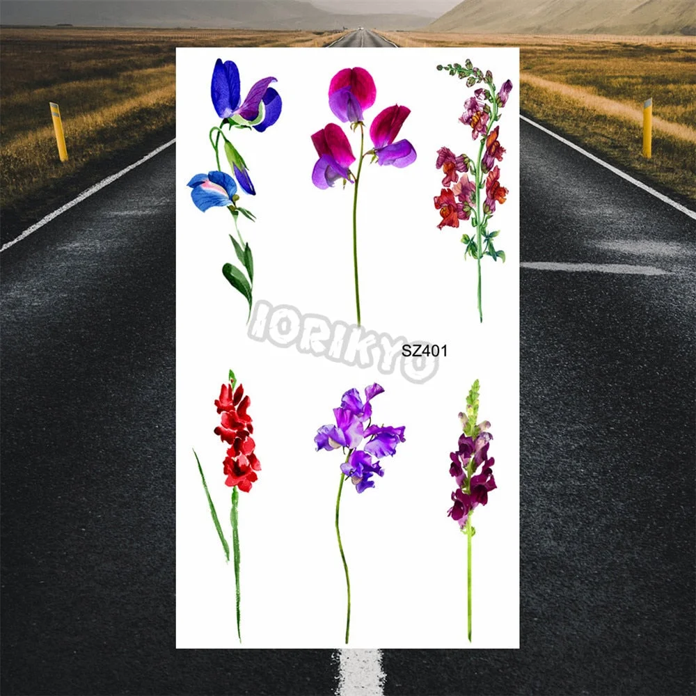 Hummingbird Small Temporary Tattoos For Women Girls Realistic Dandelion Butterfly Fake Tattoo Sticker Minimalist Forearm Tatoos