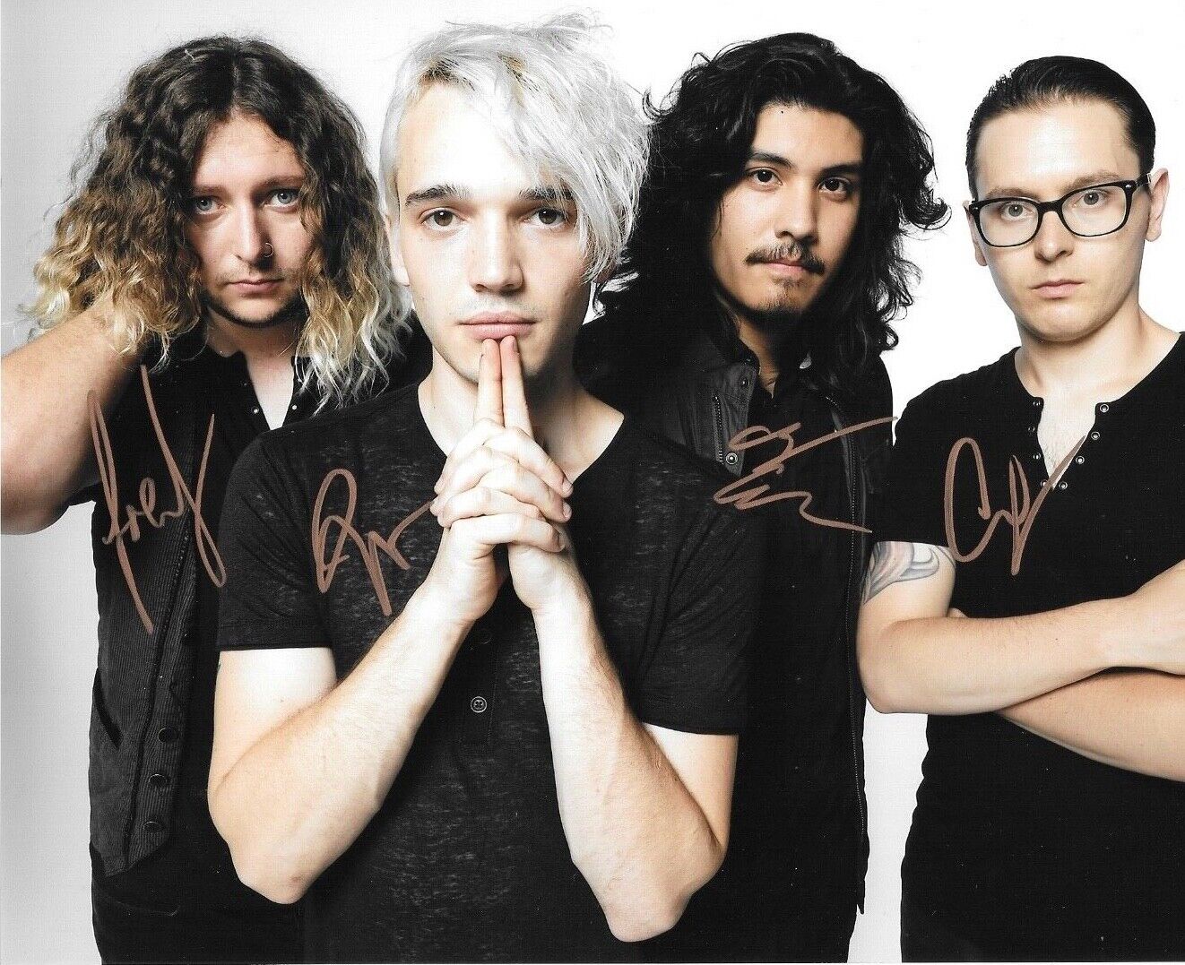 * BADFLOWER * signed 8x10 Photo Poster painting * JOSH, ANTHONY, ALEX & JOSEPH * COA * 1