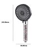Ionic Filter Shower Head with Mineral Stone Balls for Remove Chlorine (Black)