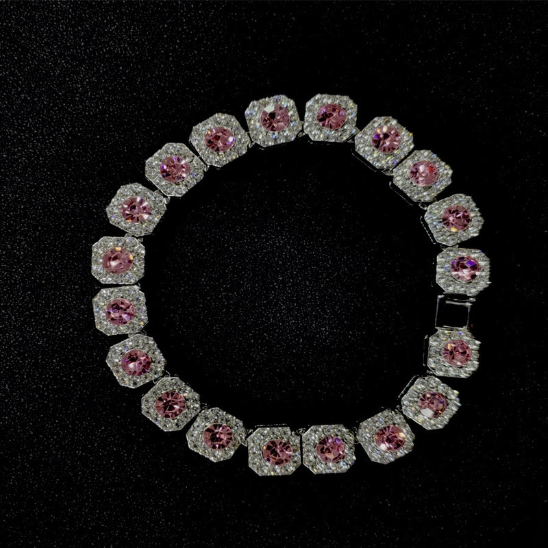 Hip-Hop Retro Solid Color Zircon Alloy Necklace