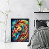 Colored Horse - 11CT Stamped Cross Stitch - 40*55cm - Animal