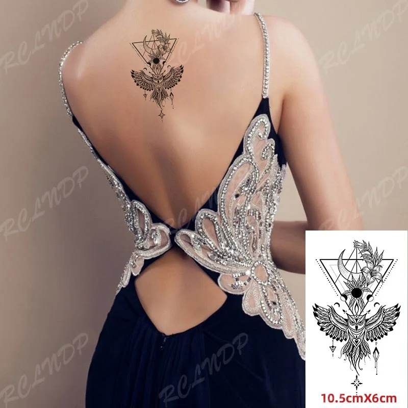 Waterproof Temporary Tattoo Sticker Feather Arrow Compass Element Fake Tatto Flash Tatoo Small Body Art for Kids Men Women