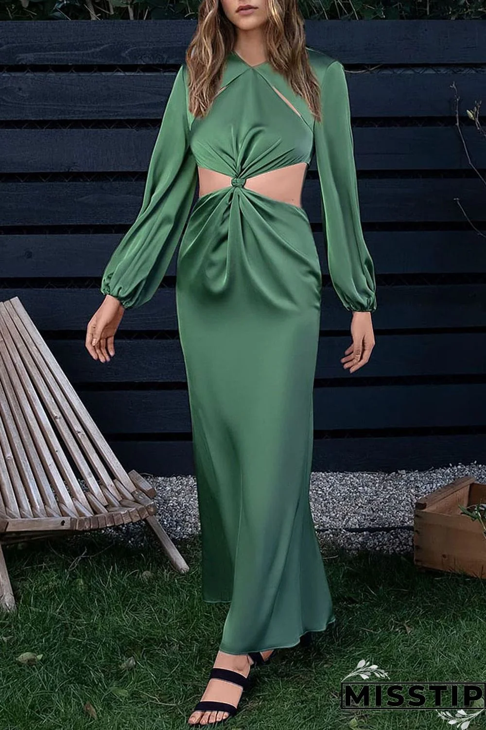 Purple Casual Solid Hollowed Out Patchwork O Neck Straight Dresses