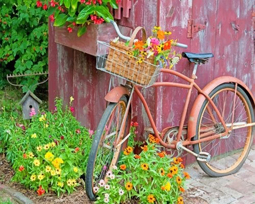 

Bike With Flower Basket – Paint By Numbers - 40*50CM, 501 Original