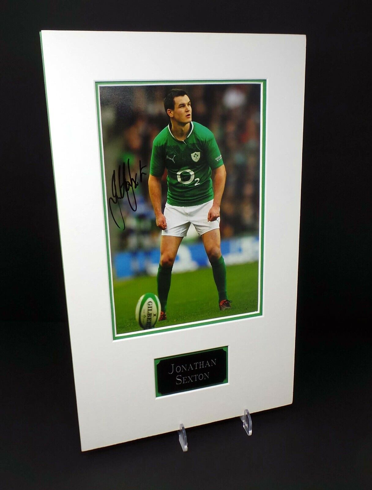 Jonathan Johnny SEXTON Signed & Mounted 12x8 Ireland Rugby Photo Poster painting AFTAL COA