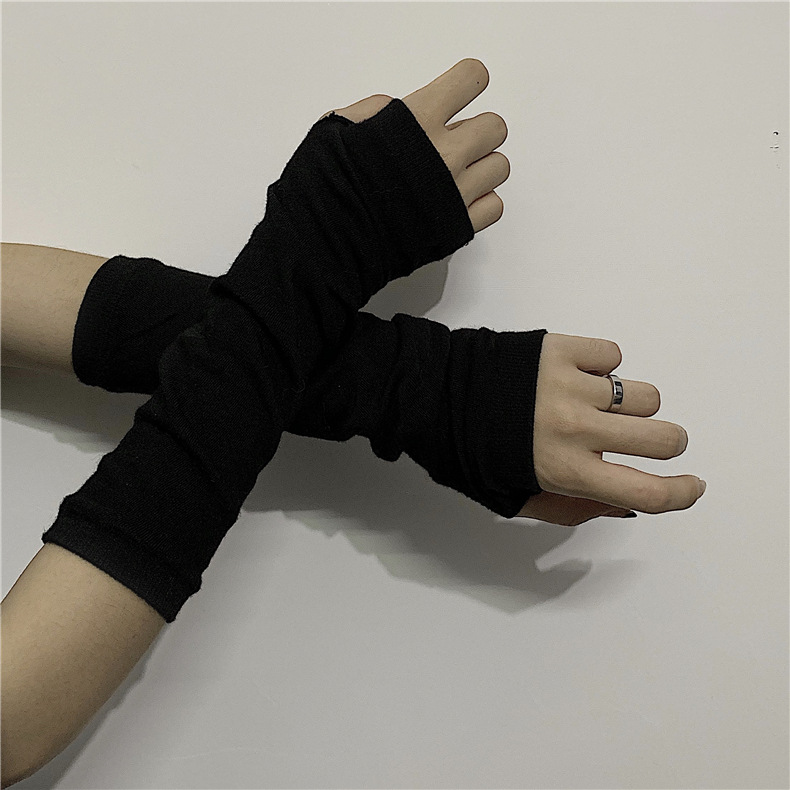 Goth Punk Ninja Wearing Finger Gloves / TECHWEAR CLUB / Techwear