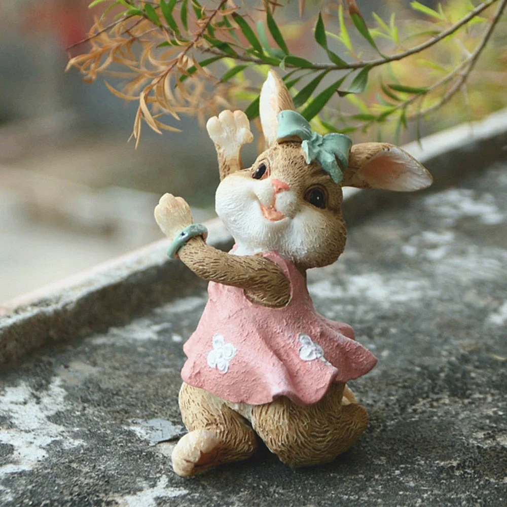 Everyday Collection cute Easter rabbit Desk decoration fairy garden bunny animal figurine home decor Valentine's Day gift