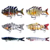 6Pcs Sinking Wobblers Fishing Lures Multi-Section Hard Bait for Pike Bass Trout