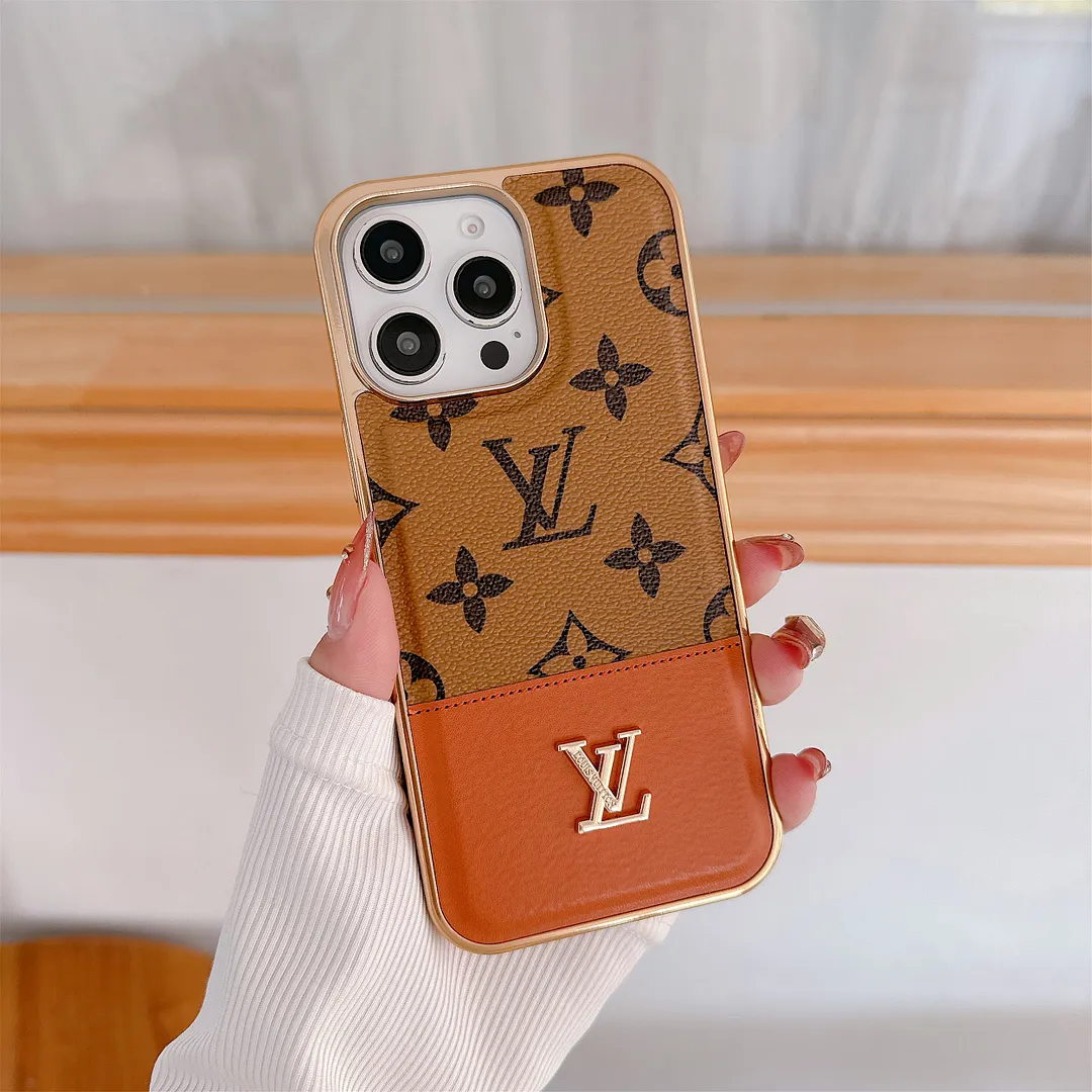 Luxury Electroplated Canvas Louis Vuitton Apple iPhone Cases