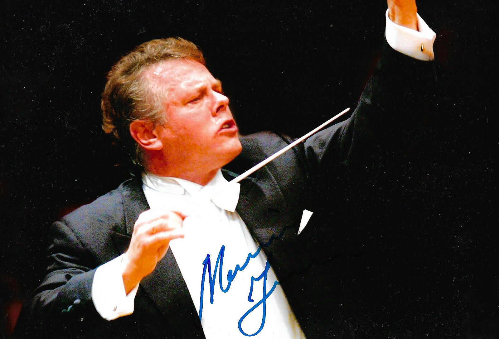 Mariss Jansons Conductor signed 8x12 inch Photo Poster painting autograph