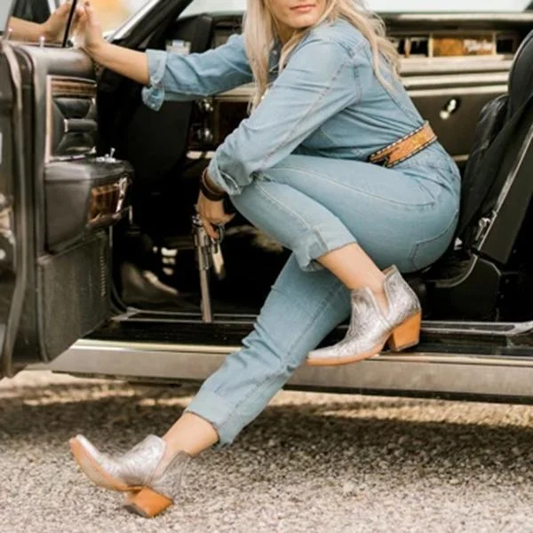 Women's  Western Distressed Leather Boots