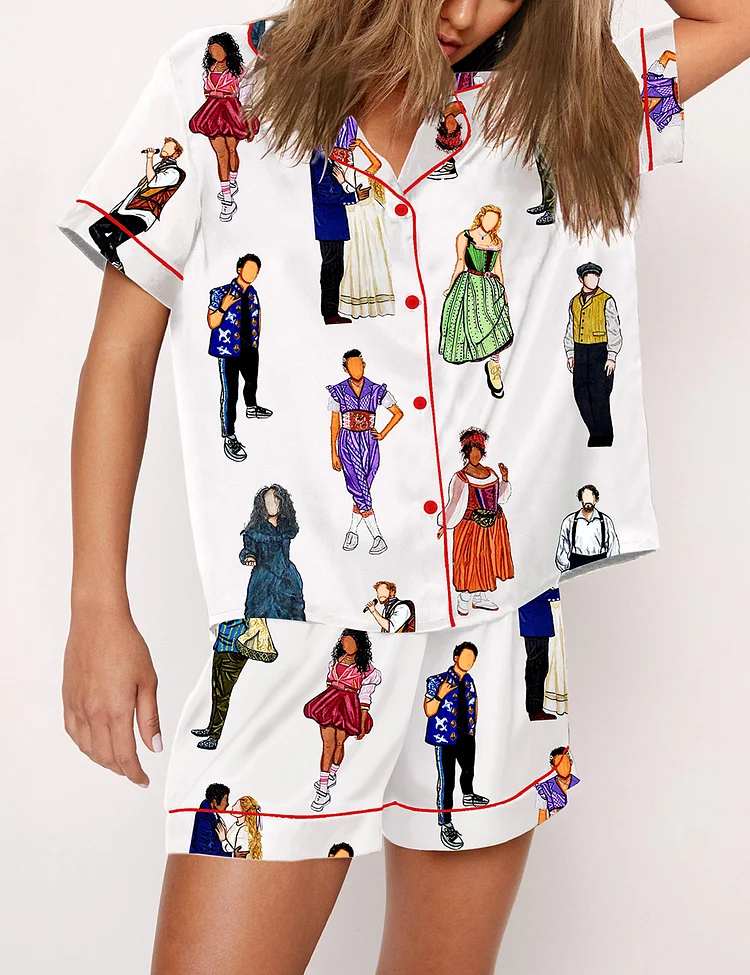 Women's Demon Barber And Juliet Inspired The Musical Inspired Tour Print Pajama Set