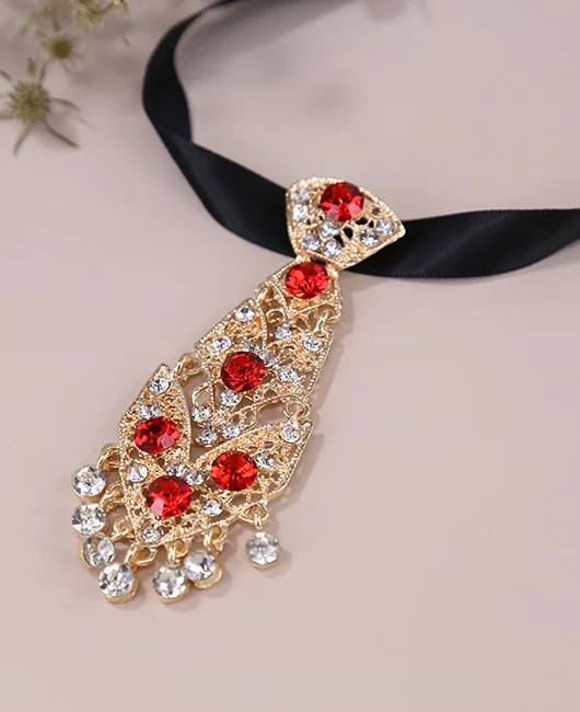 Wedding Metallic Rhinestone Switch Buckle Elastic Band Adjustable Ties Okaywear