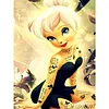 Dessin anim&eacute; elfe complet bricolage 5D rond pierres de pierre, kits de peinture en diamant pour adultes/d&eacute;butants, id&eacute;es cadeaux de d&eacute;coration murale maison kits de peinture en cristal diamant &agrave; strass 11,81x15,75 in