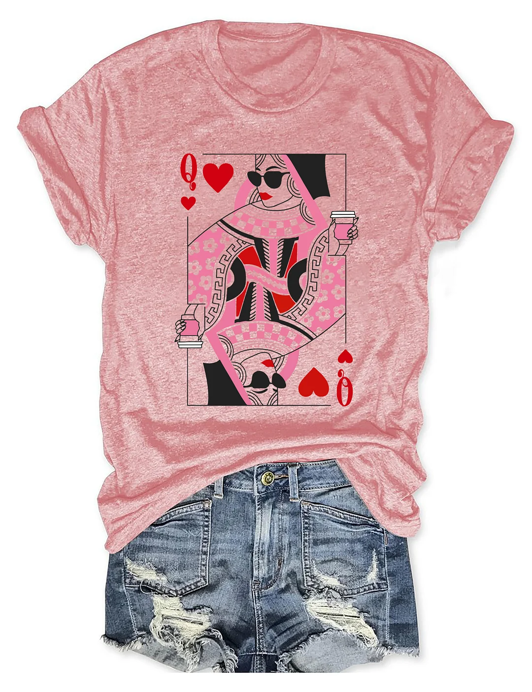 Queen Of Hearts Coffee Lover T-shirt