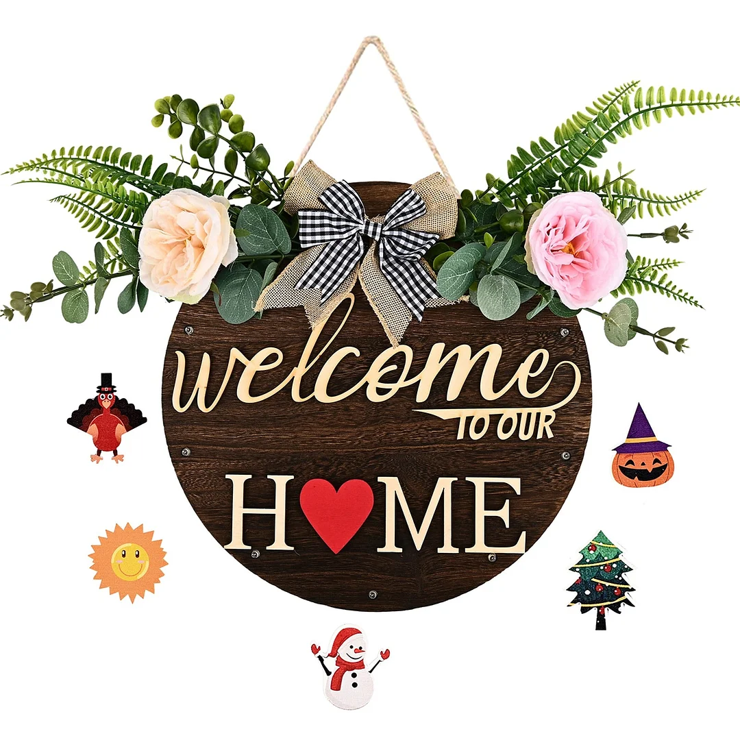 Custom Welcome Home Front Door Sign Wooden Sign Gifts For Home Decor Living Room Door Front Wedding Birthday Party Decoration