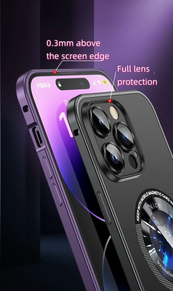 Metal Frame Elastic Buckle iphone All-inclusive Anti-fall Mobile Phone Case