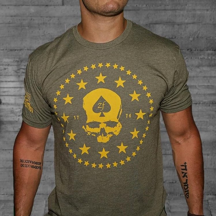 Men's loose fashion printed casual T-shirt