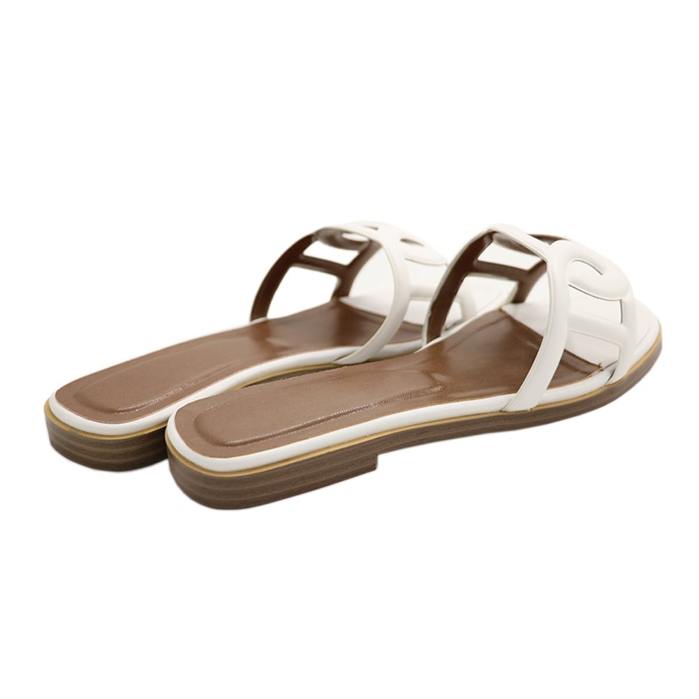 Circle Design Women's Summer Flats Slipers-MERUMOTE