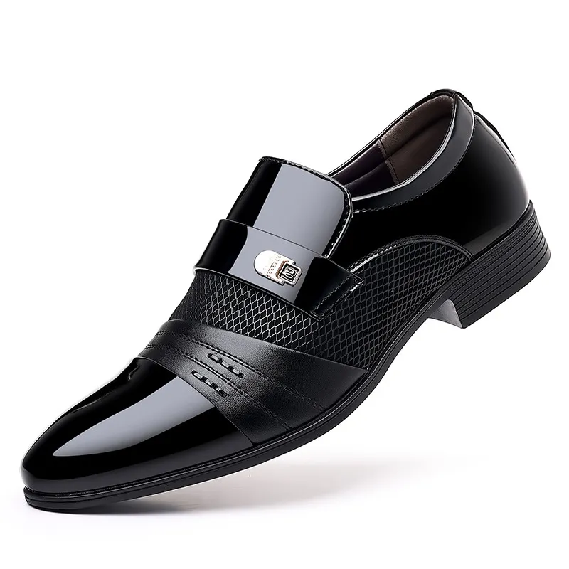 Churchf Churchf 7203 Three Color Wine Red Fashion Splicing Leather Shoes Man OPP Bag Packaging No Shoe Box