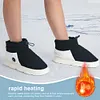 Unisex Winter Heated Shoes Rechargeable Electric Heating Slippers Thermal Shoes