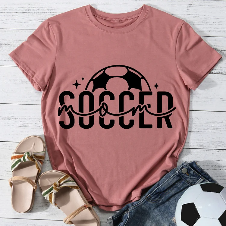 Star Soccer Round Neck T-shirt-Annaletters