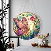 5D Diamond Painting Double Sided Effect  Stained Glass Panel Decorative Home Garden Decoration Hanging Kit(Butterfly)